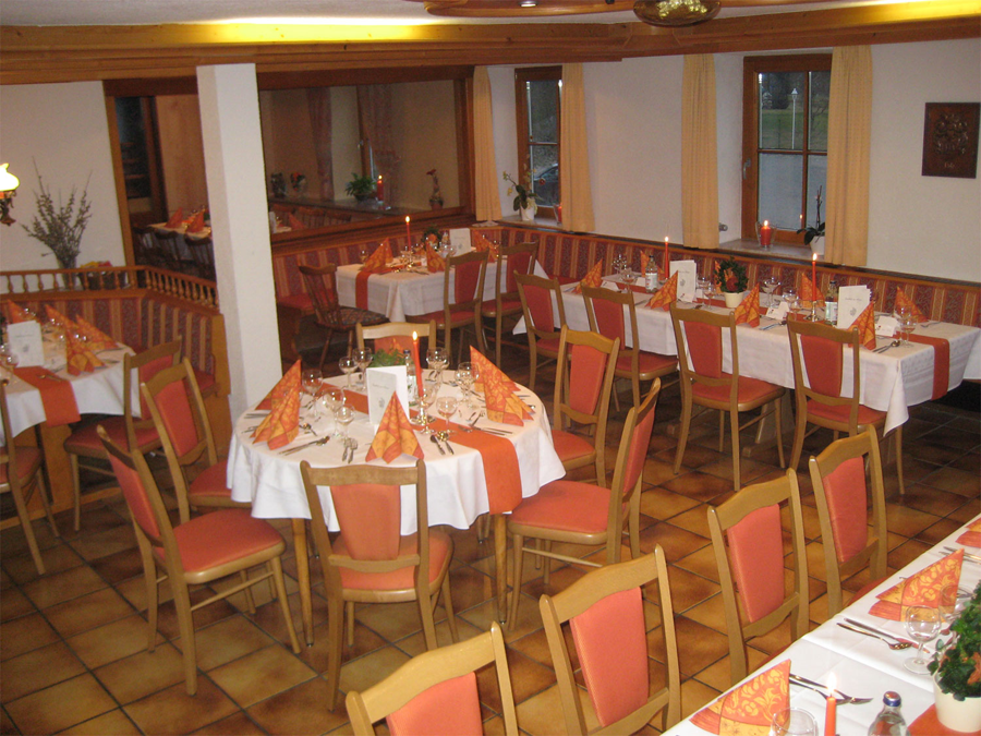 Gastraum im Gasthof zur Rose